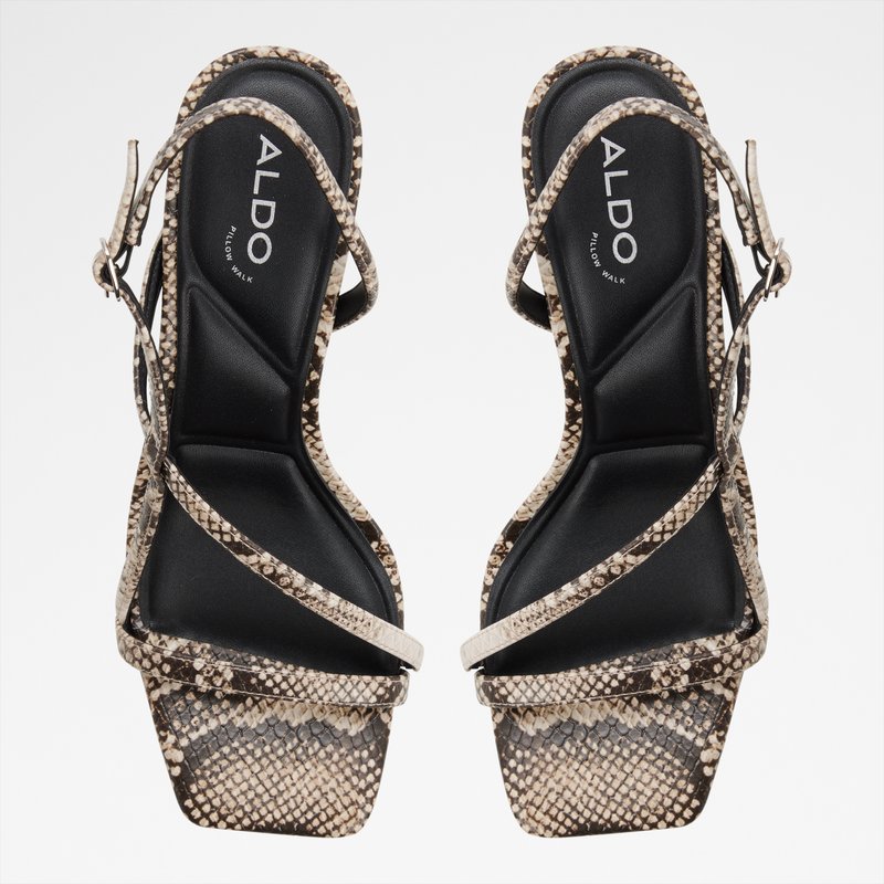 Aldo sandale na srednje visoku petu NASTAZIA SYN EMB SNAKE - smeđa 6