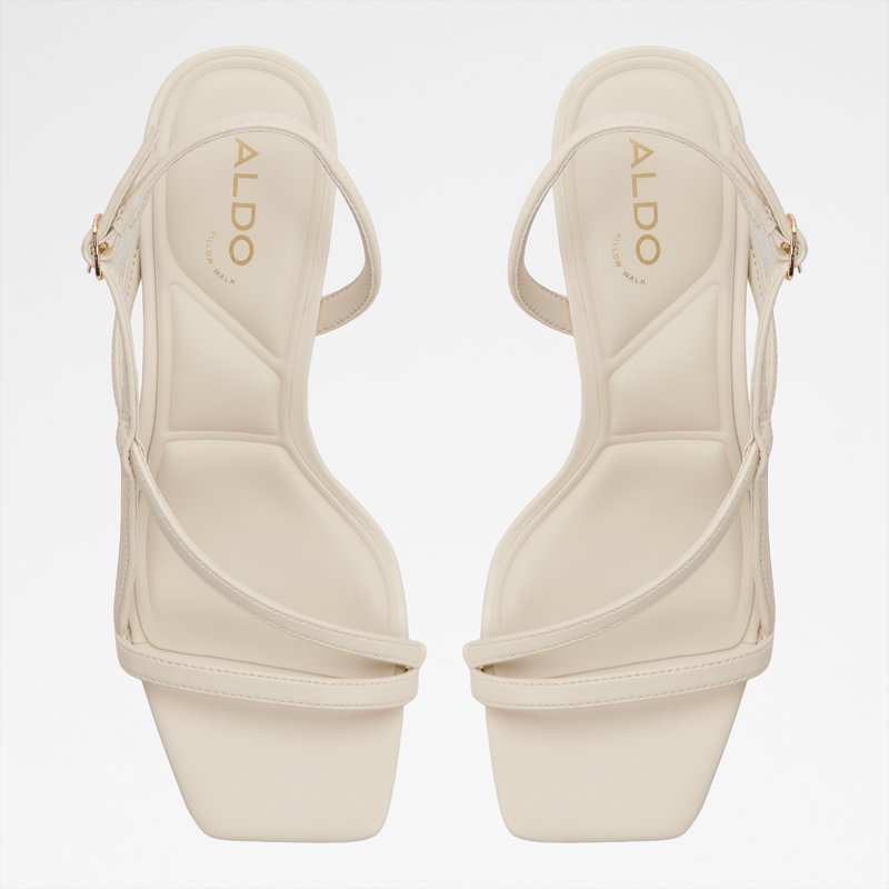 Aldo sandale na srednje visoku petu NASTAZIA SYN SMOOTH - bijela 5