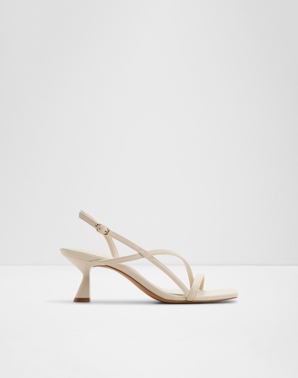 Aldo sandale na srednje visoku petu NASTAZIA SYN SMOOTH - bijela