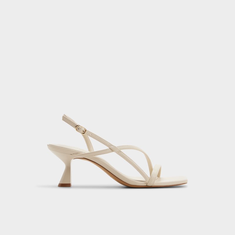 Aldo sandale na srednje visoku petu NASTAZIA SYN SMOOTH - bijela