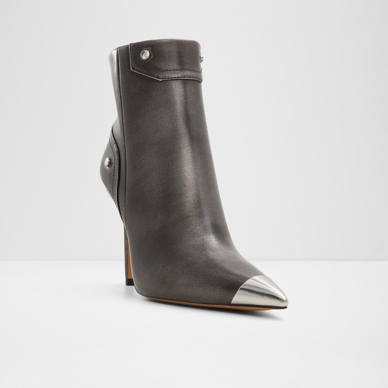 Aldo gležnjače na visoku petu NILITA SYN METALLIC - siva 3