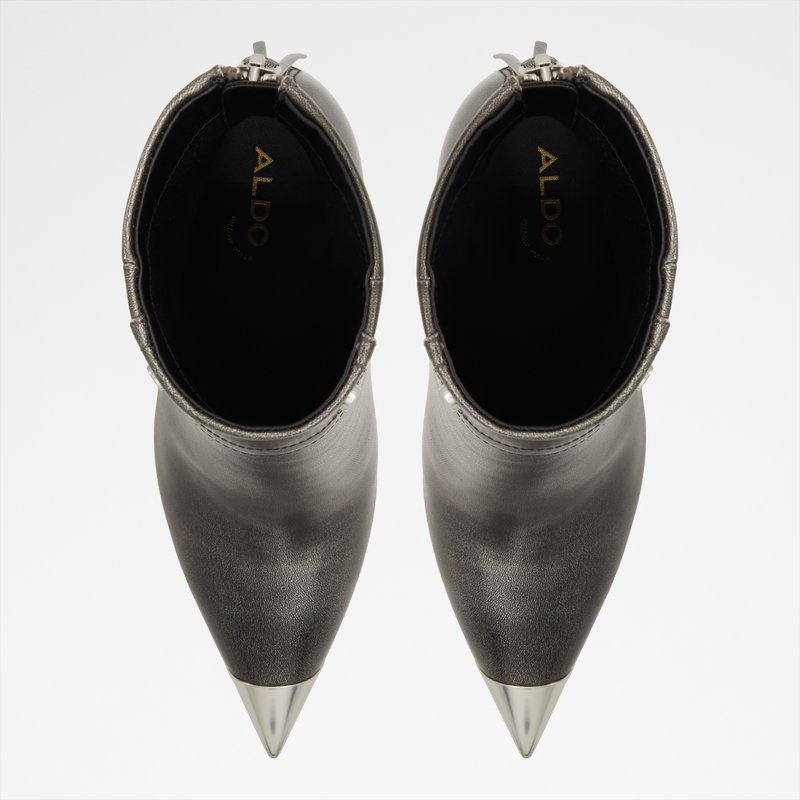 Aldo gležnjače na visoku petu NILITA SYN METALLIC - siva 5