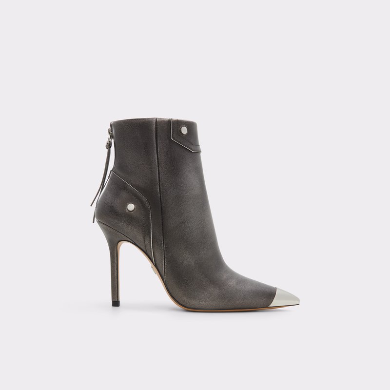 Aldo gležnjače na visoku petu NILITA SYN METALLIC - siva 1