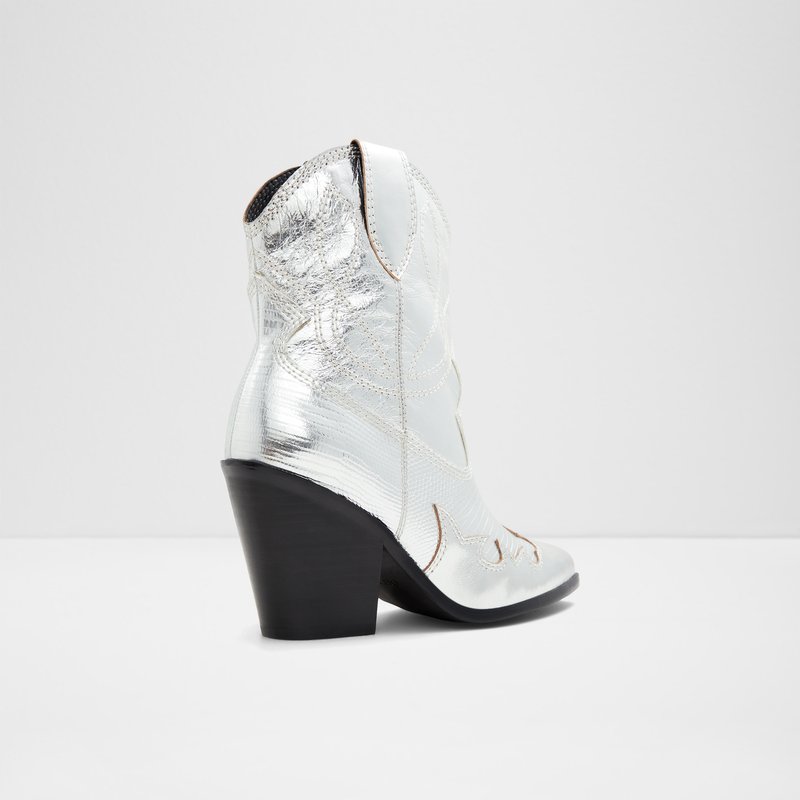Aldo gležnjače kaubojke NURODEO LEA METALLIC - srebrna 2