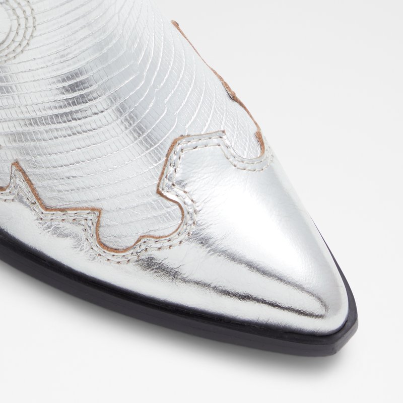 Aldo gležnjače kaubojke NURODEO LEA METALLIC - srebrna 7