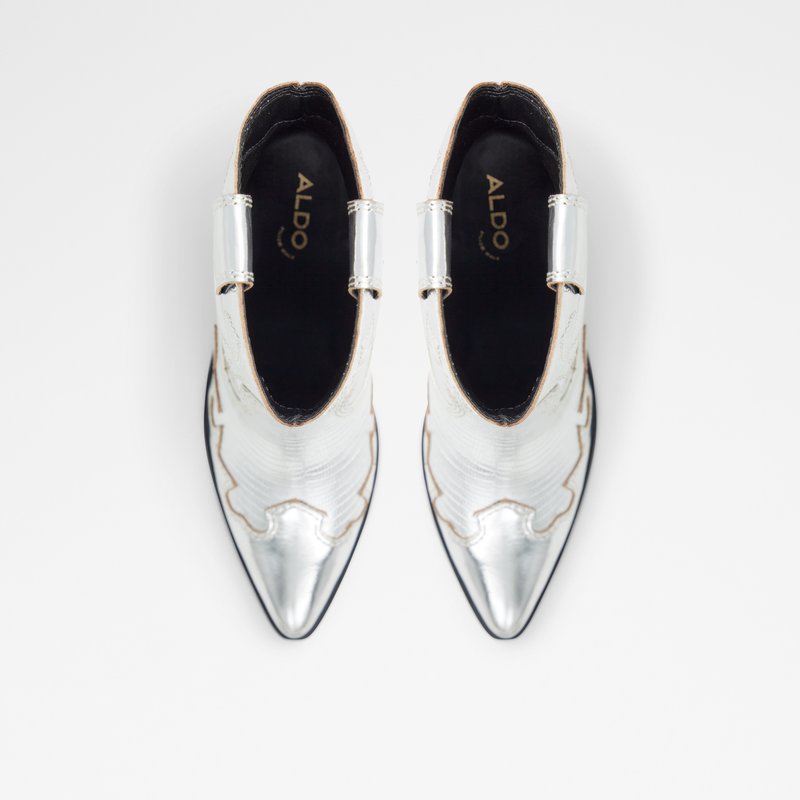 Aldo gležnjače kaubojke NURODEO LEA METALLIC - srebrna 5