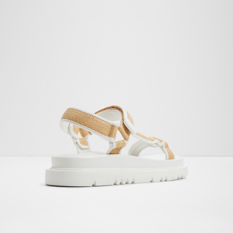 Aldo ravne sandale OCEANA TEX RAFFIA - bež 6