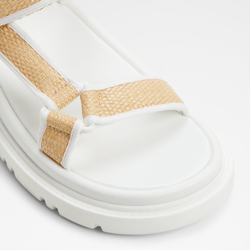 Aldo ravne sandale OCEANA TEX RAFFIA - bež 4