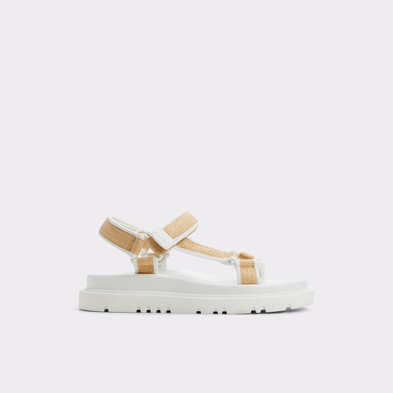 Aldo ravne sandale OCEANA TEX RAFFIA - bež 1