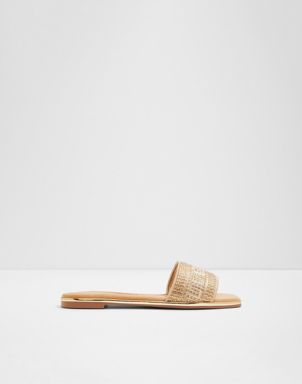 Aldo ravne natikače OCEANIA TEX MIX MAT - zlatna
