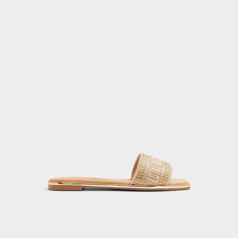 Aldo ravne natikače OCEANIA TEX MIX MAT - zlatna 1