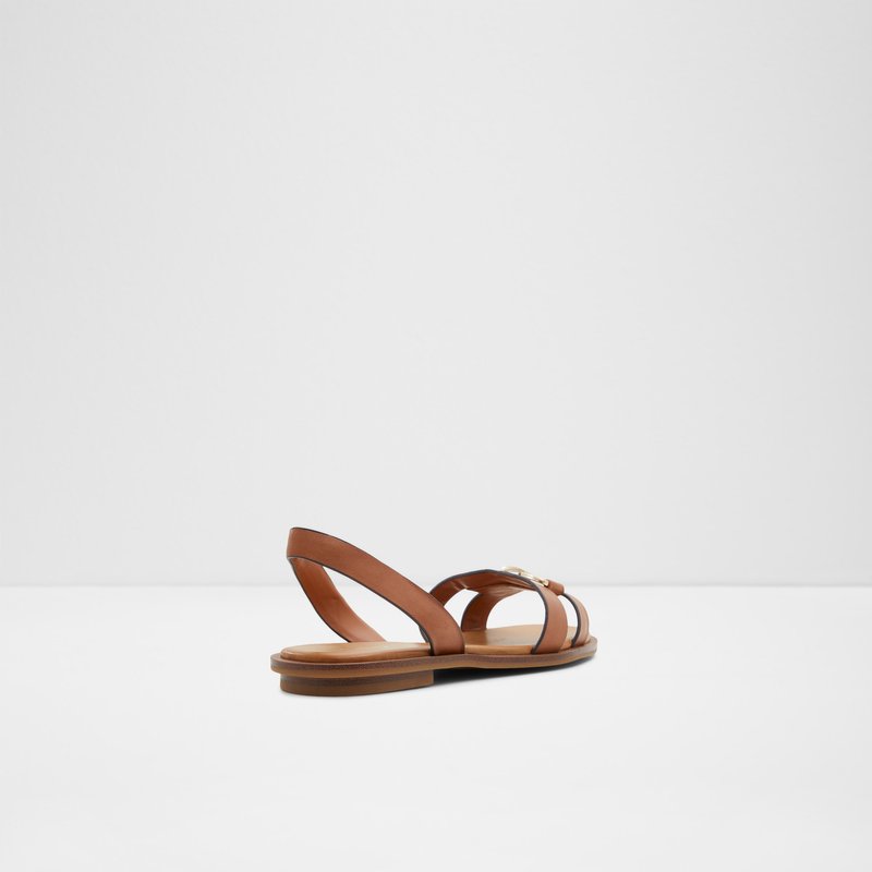 Aldo ravne sandale ODELE LEA SMOOTH - smeđa 2