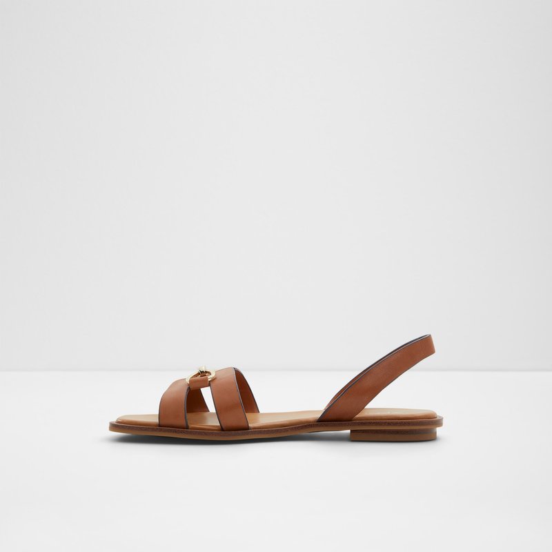 Aldo ravne sandale ODELE LEA SMOOTH - smeđa 3