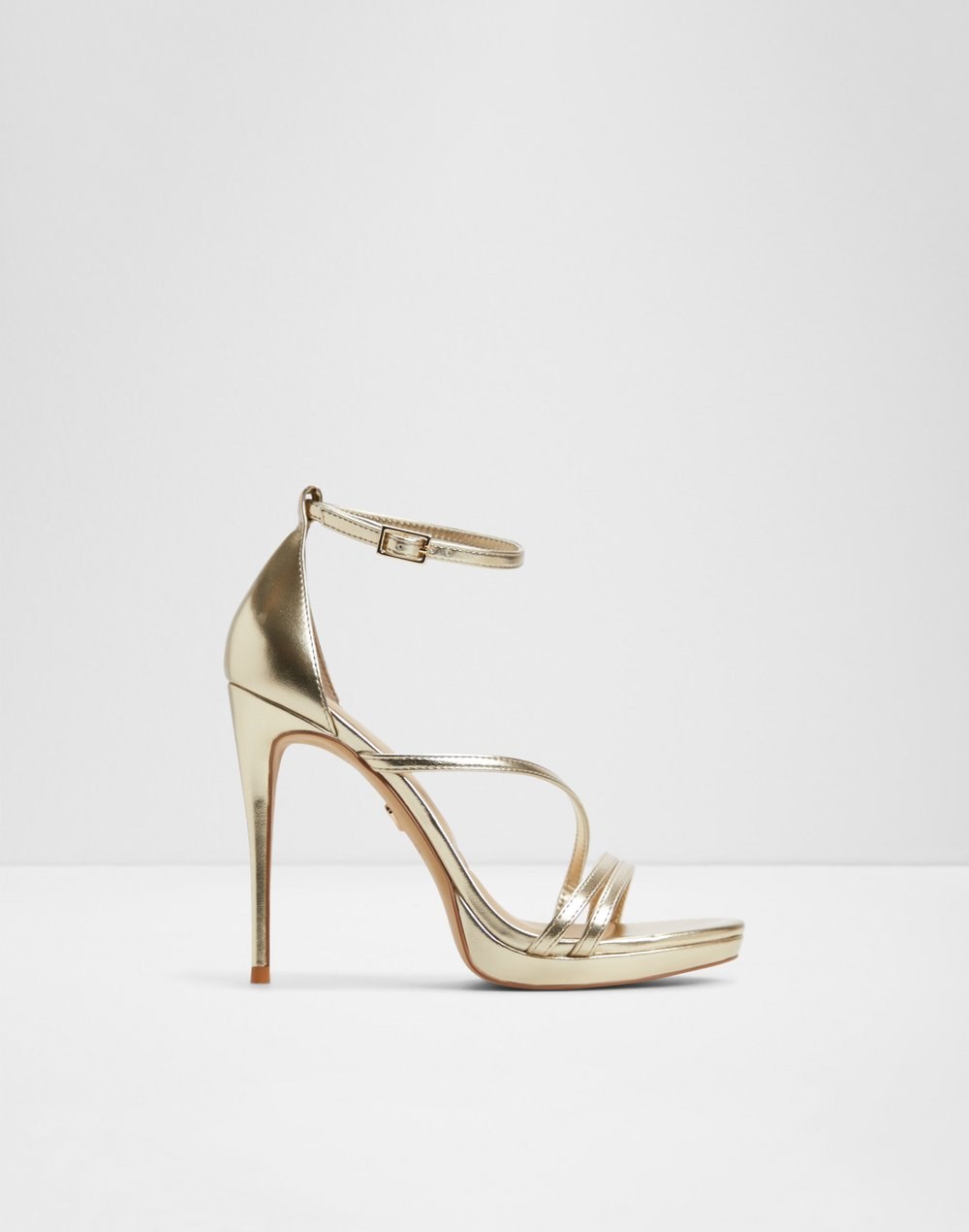 Aldo sandale na visoku petu ODELLA SYN METALLIC - žuta