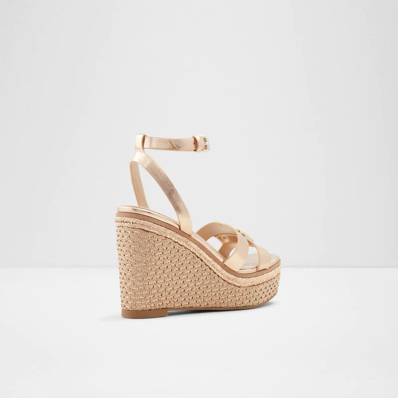 Aldo sandale na punu petu ONAN SYN METALLIC - ružičasta 2