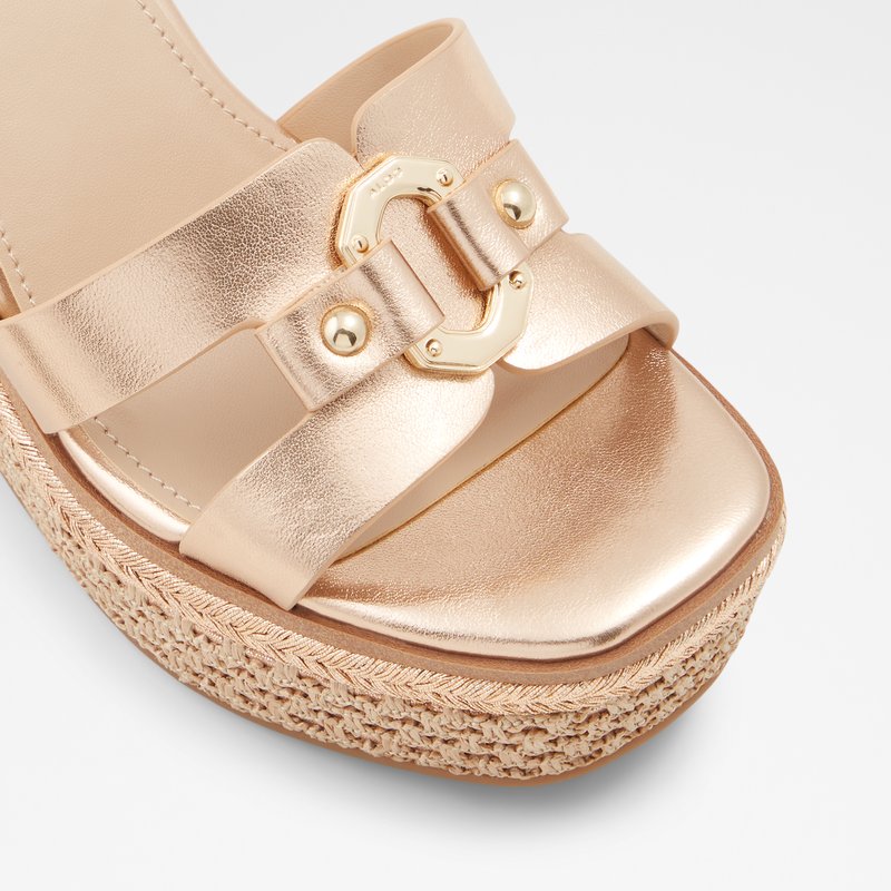 Aldo sandale na punu petu ONAN SYN METALLIC - ružičasta 4