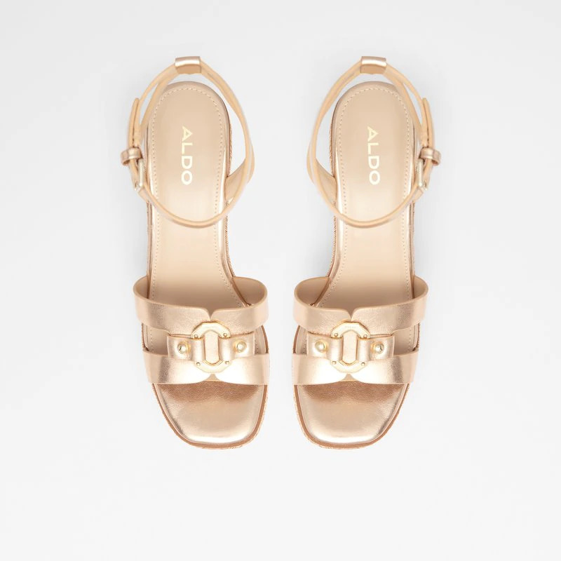 Aldo sandale na punu petu ONAN SYN METALLIC - ružičasta 5