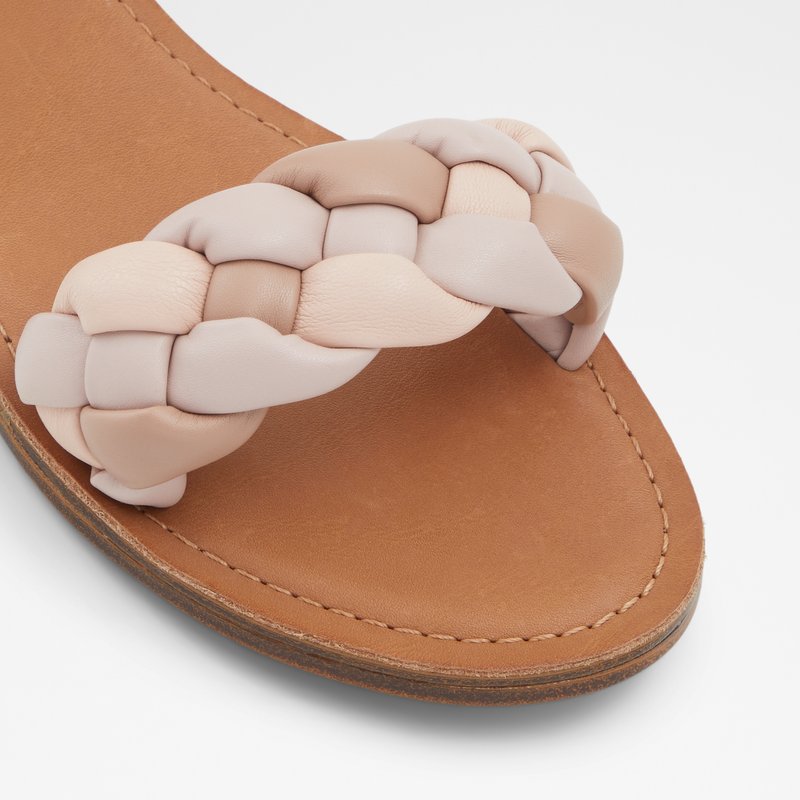 Aldo ravne sandale ONERRAN LEATHER MIX MAT - ružičasta 5