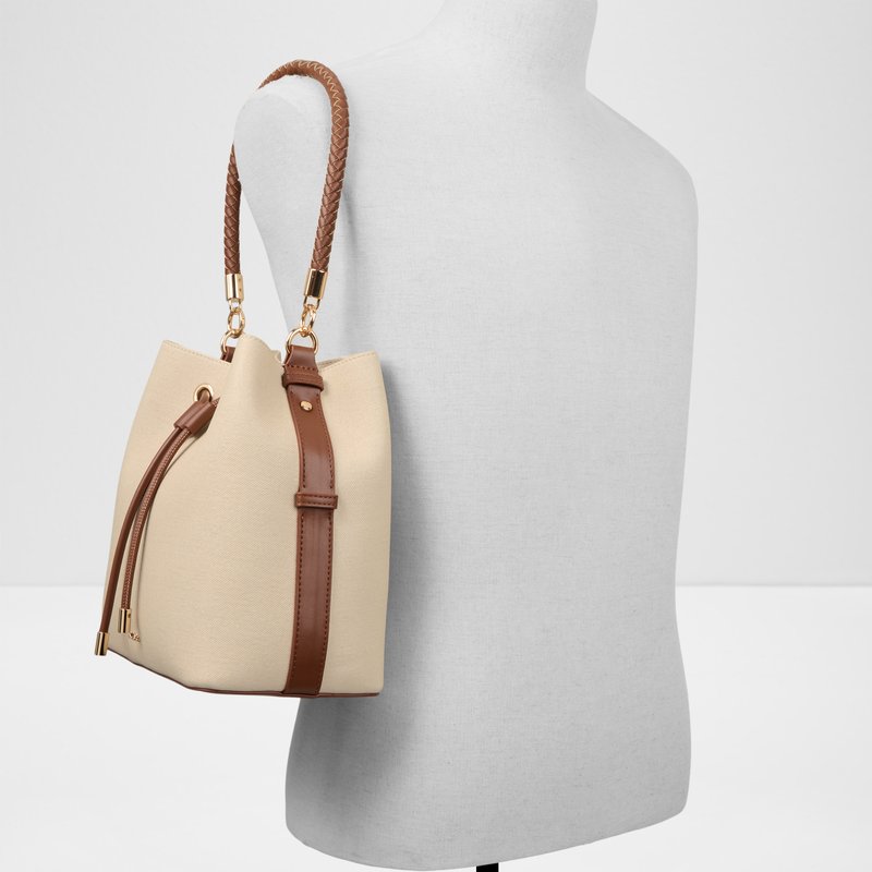 Aldo bucket torbica za nošenje na ramenu ili u ruci OPLIN SYN MIX MAT - bež 3