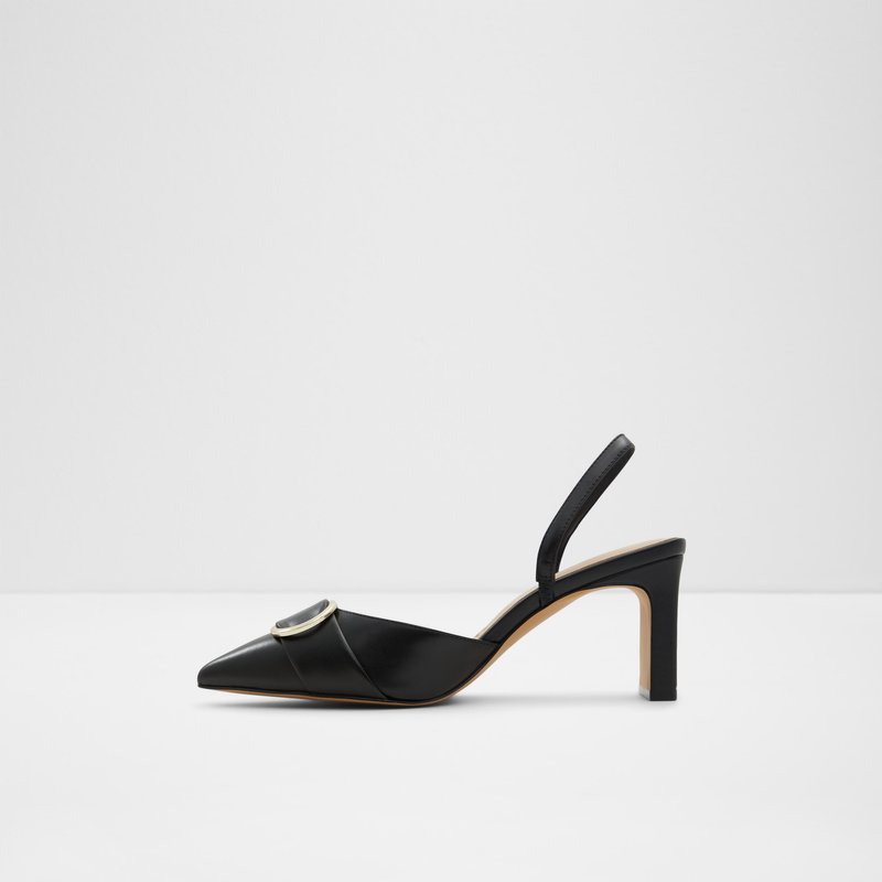 Aldo sandale s otvorenom petom OTYLIA LEA SMOOTH - crna 3