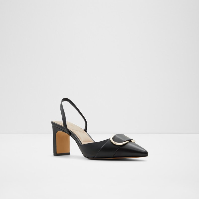 Aldo sandale s otvorenom petom OTYLIA LEA SMOOTH - crna 4