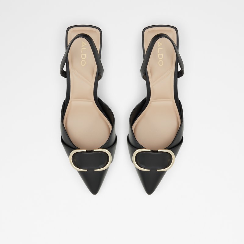 Aldo sandale s otvorenom petom OTYLIA LEA SMOOTH - crna 6