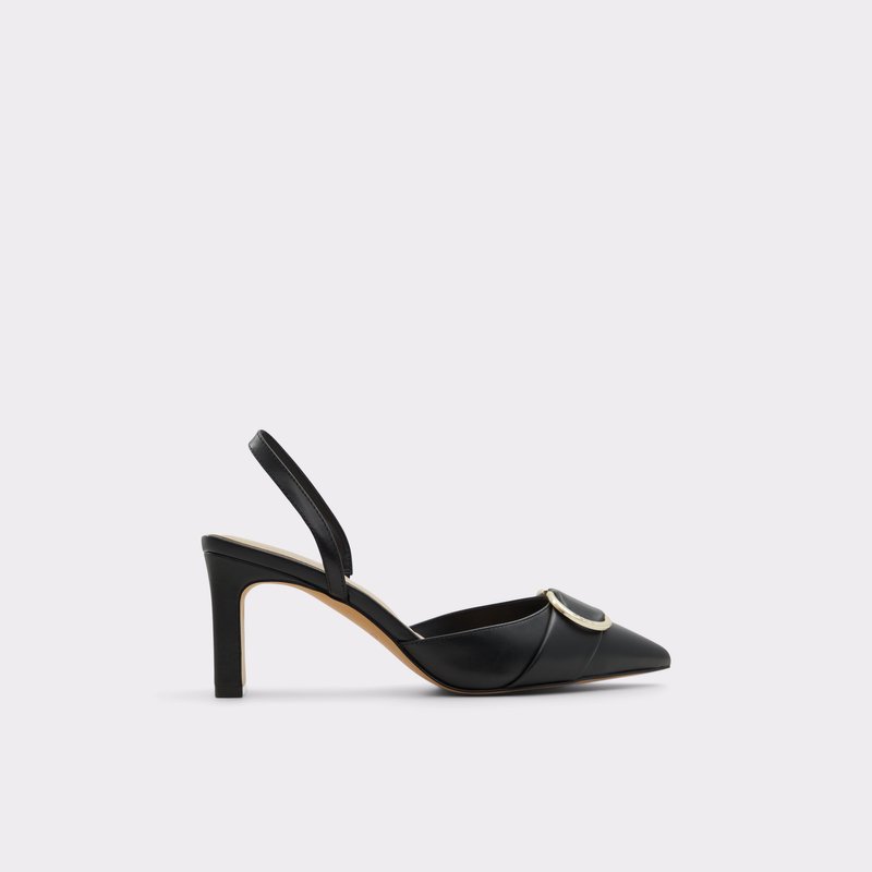Aldo sandale s otvorenom petom OTYLIA LEA SMOOTH - crna 1