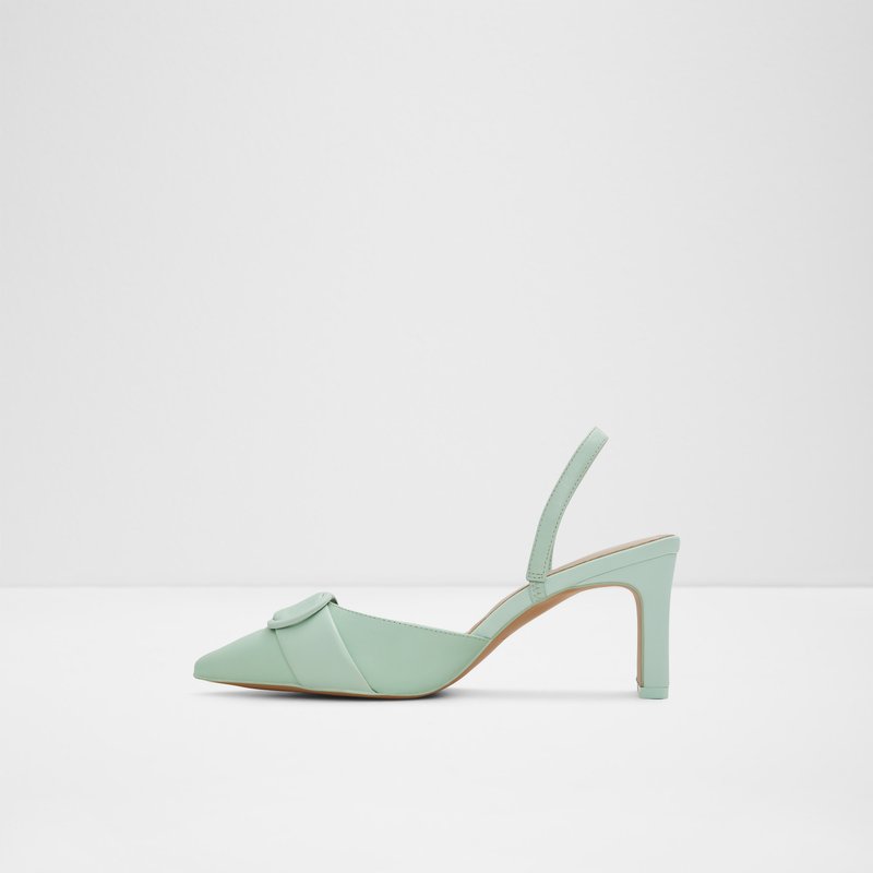 Aldo sandale s otvorenom petom OTYLIA LEA SMOOTH - zelena 2