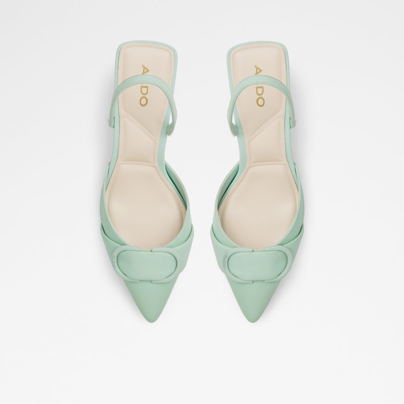 Aldo sandale s otvorenom petom OTYLIA LEA SMOOTH - zelena 5