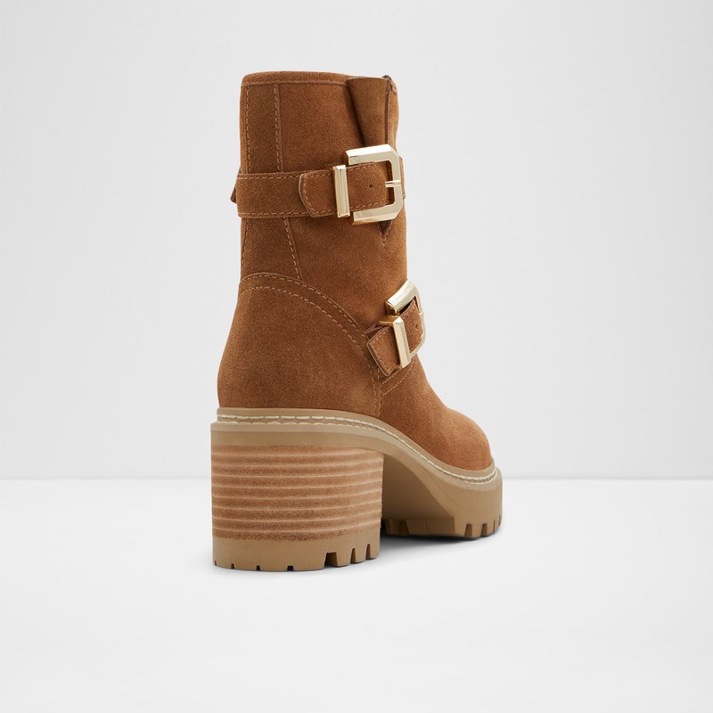 Aldo vodonepropusne gležnjače na petu PALOMINA LEA SUEDE - smeđa 6