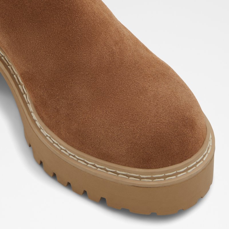 Aldo vodonepropusne gležnjače na petu PALOMINA LEA SUEDE - smeđa 4