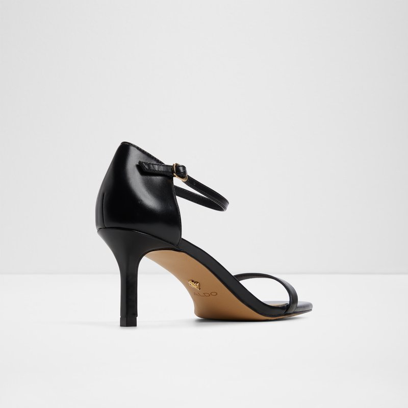 Aldo sandale na srednje visoku petu PARAGON SYN SHINY - crna 6