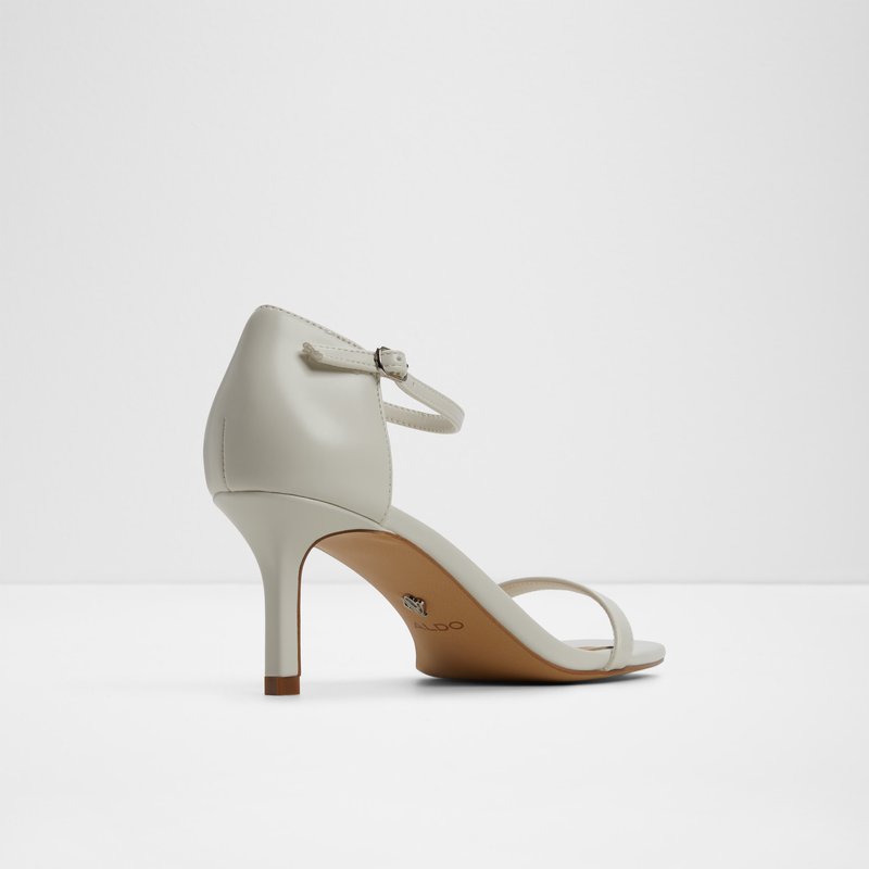Aldo sandale na srednje visoku petu PARAGON SYN SHINY - bijela 6