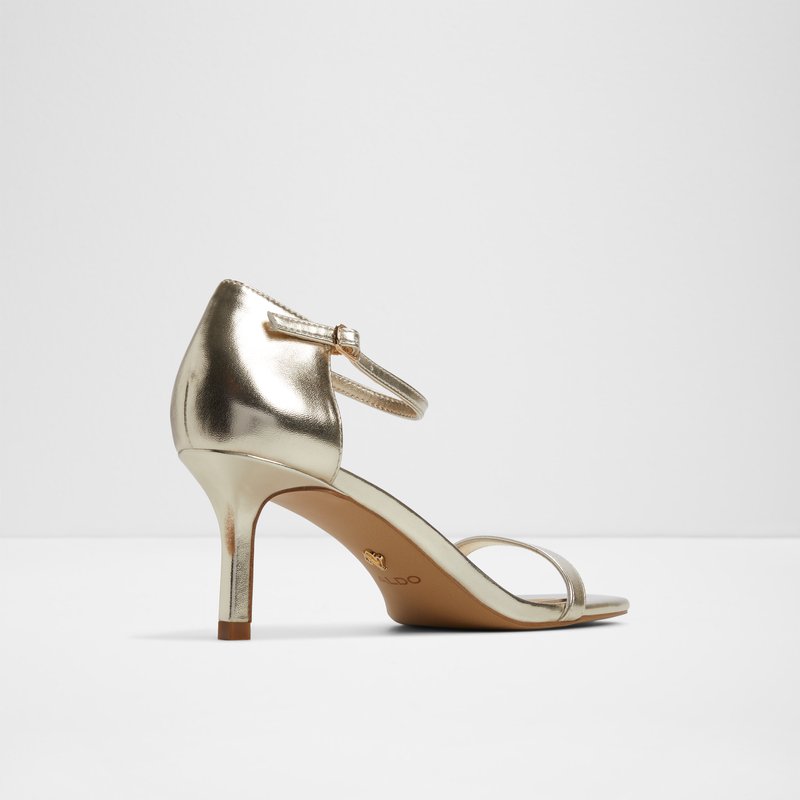 Aldo sandale na srednje visoku petu PARAGON SYN METALLIC - žuta 4