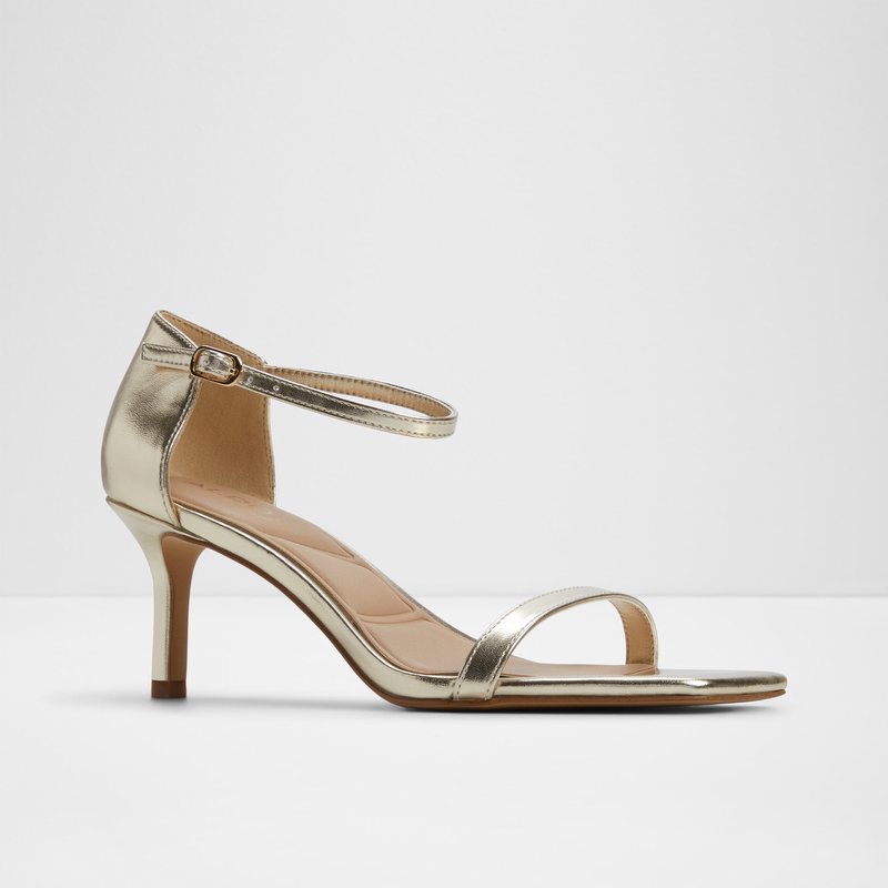 Aldo sandale na srednje visoku petu PARAGON SYN METALLIC - žuta 3