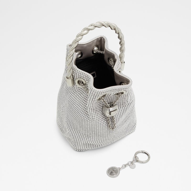 Aldo bucket večernja torbica PASCALE SYN MIX MAT - srebrna 2