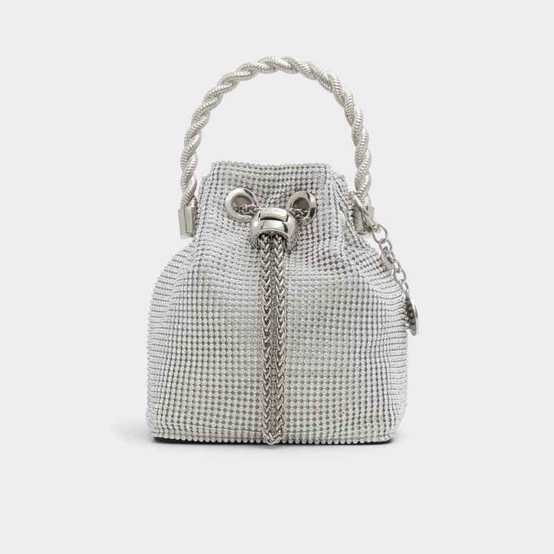 Aldo bucket večernja torbica PASCALE SYN MIX MAT - srebrna 1