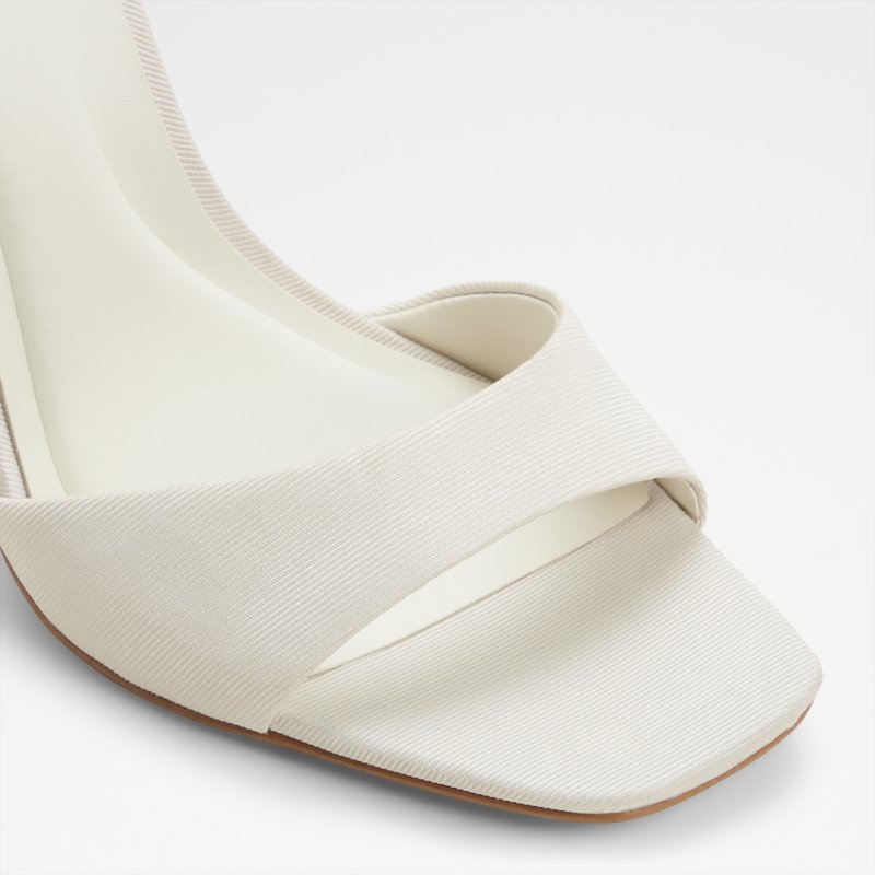 Aldo sandale na visoku petu PEARLETTA TEX GROSGRAIN - bijela 6