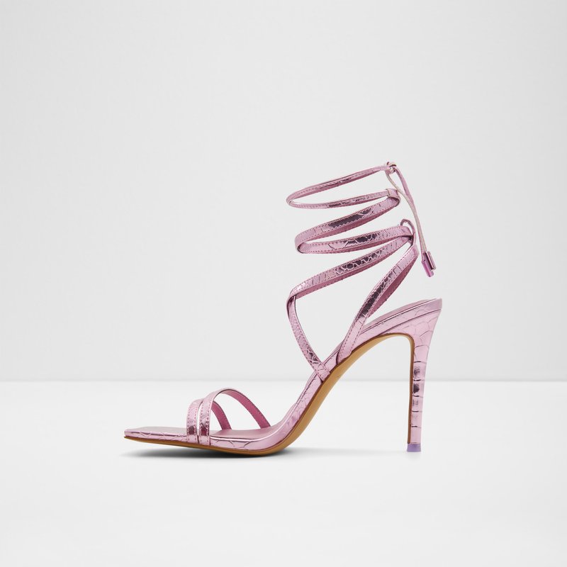Aldo sandale na visoku petu PHAEDRA TEX EMB SNAKE - ljubičasta 2