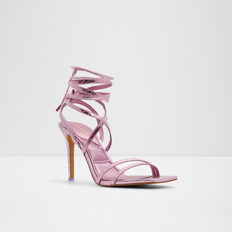 Aldo sandale na visoku petu PHAEDRA TEX EMB SNAKE - ljubičasta 3