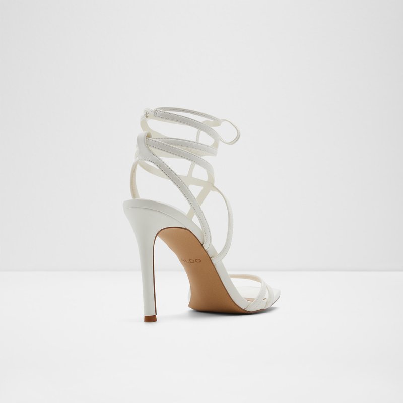 Aldo sandale na visoku petu PHAEDRA TEX SMOOTH - bijela 2