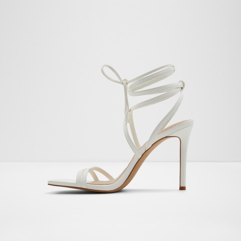 Aldo sandale na visoku petu PHAEDRA TEX SMOOTH - bijela 3