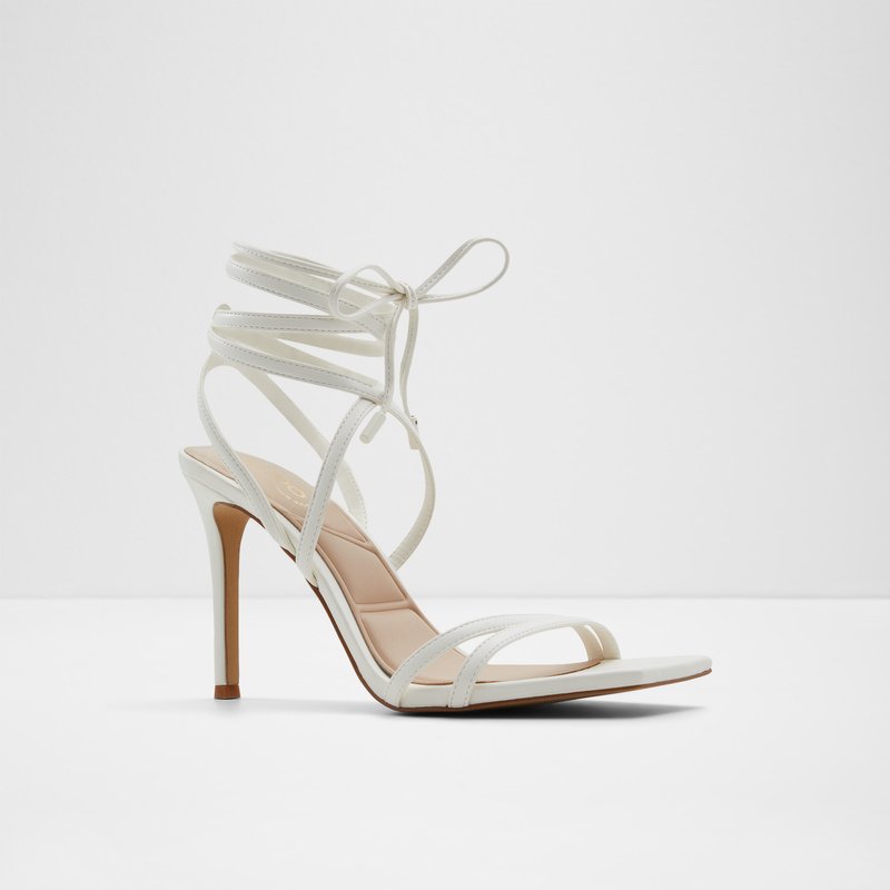 Aldo sandale na visoku petu PHAEDRA TEX SMOOTH - bijela 4