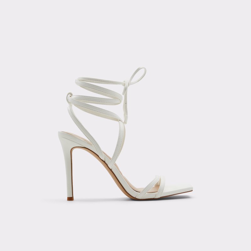 Aldo sandale na visoku petu PHAEDRA TEX SMOOTH - bijela 1