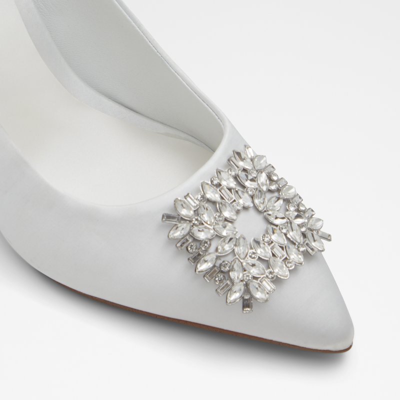 Aldo salonke na srednje visoku petu PLATINE TEX SATIN - bijela 4