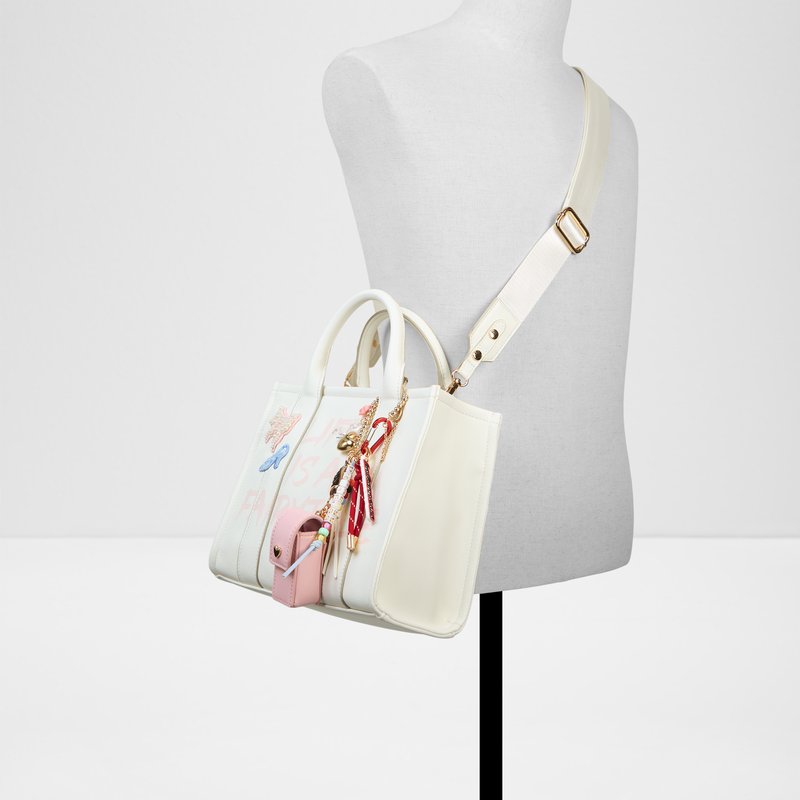 Aldo disney x aldo satchel torbica za nošenje na ramenu ili u ruci PRINCESSTOTE SYN MIX MAT - bijela 3