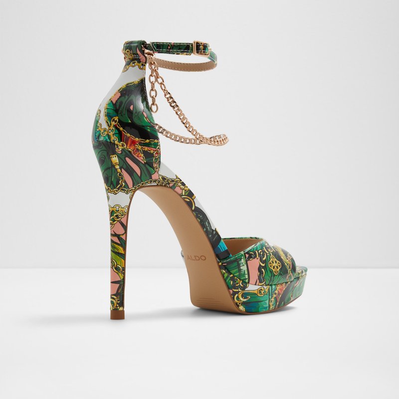 Aldo sandale na visoku petu PRISILLA SYN PATENT - mlticolor 6