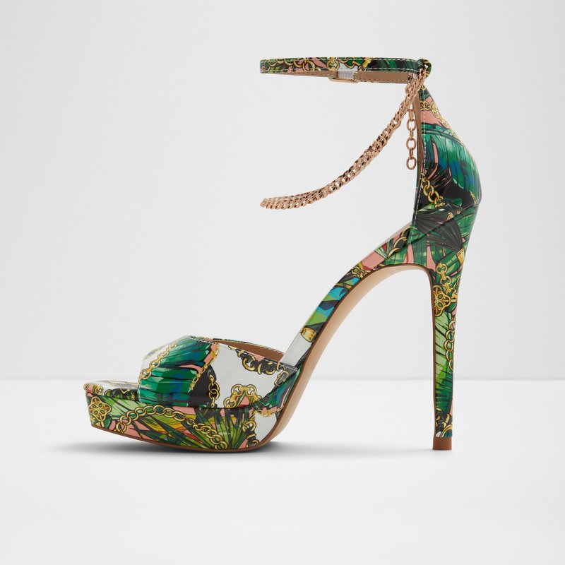 Aldo sandale na visoku petu PRISILLA SYN PATENT - mlticolor 2