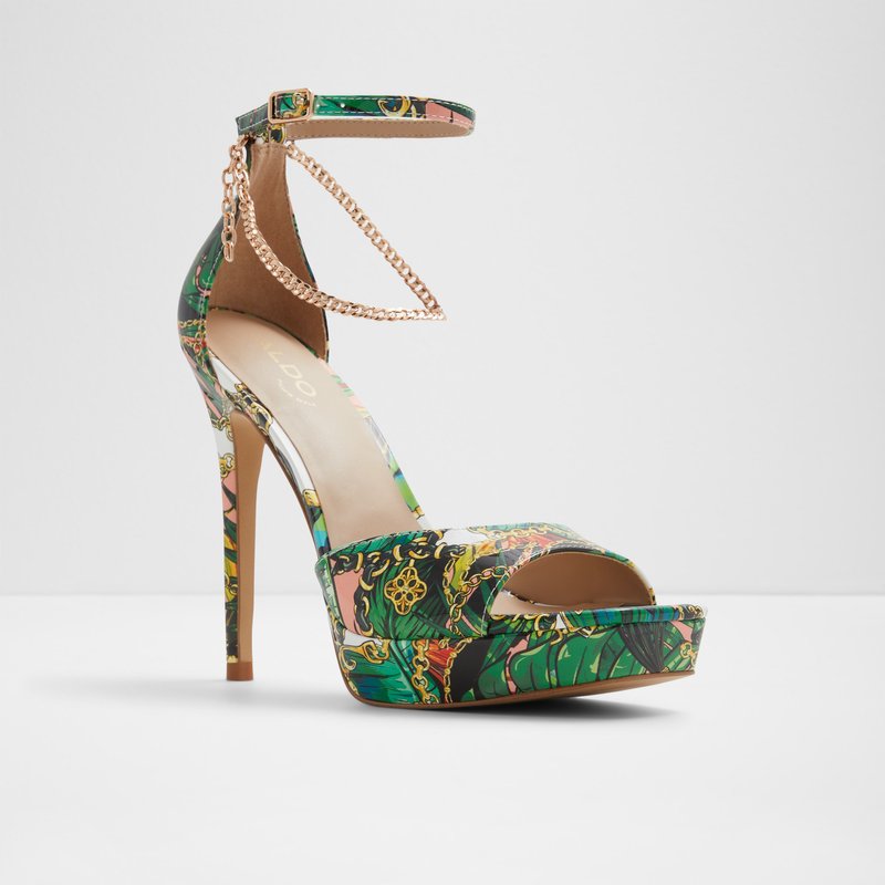 Aldo sandale na visoku petu PRISILLA SYN PATENT - mlticolor 3