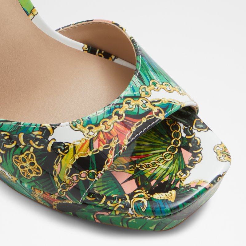 Aldo sandale na visoku petu PRISILLA SYN PATENT - mlticolor 4
